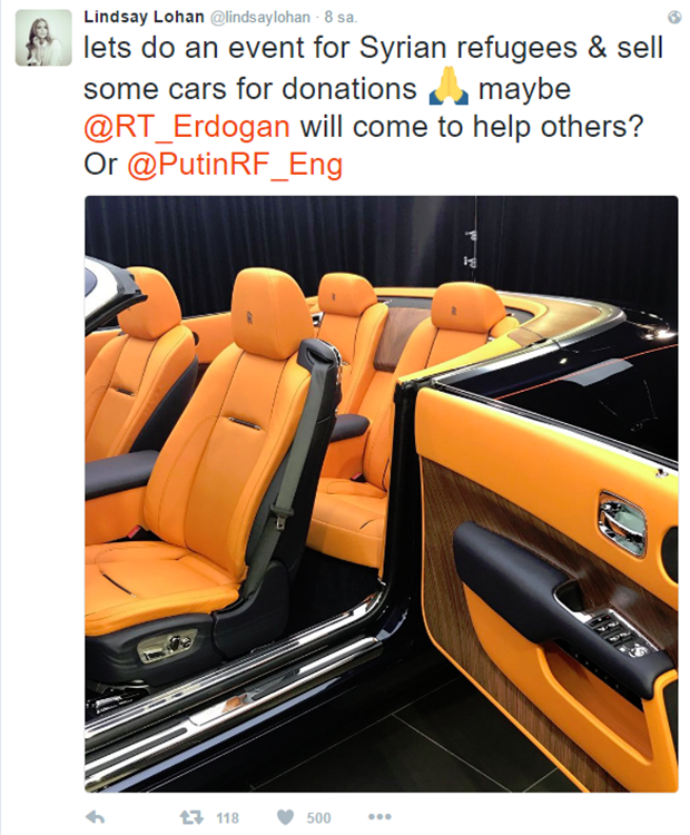 Lindsay Lohan Erdoğan'ı retweet yaptı Trump'a seslendi 4