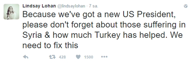Lindsay Lohan Erdoğan'ı retweet yaptı Trump'a seslendi 6