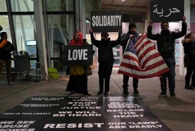 Trump'ın Müslümanlara vize yasağına protestolar / FOTO GALERİ 2