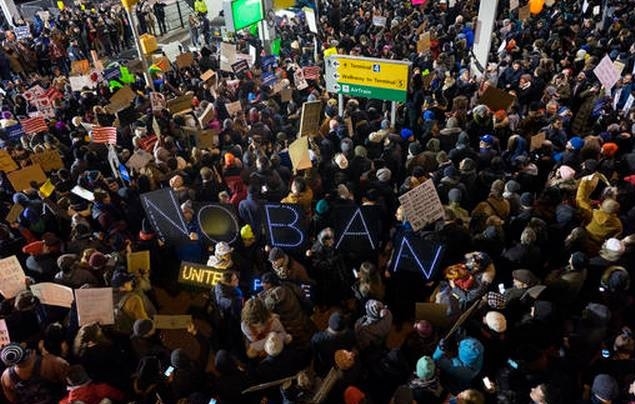 Trump'ın Müslümanlara vize yasağına protestolar / FOTO GALERİ 10