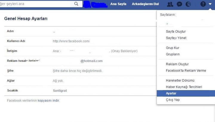 Facebook hesabı kapatma ve dondurma işlemleri 2