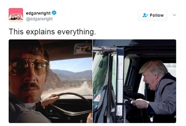 TIR şoförü Trump sosyal medyanın dilinde! 7