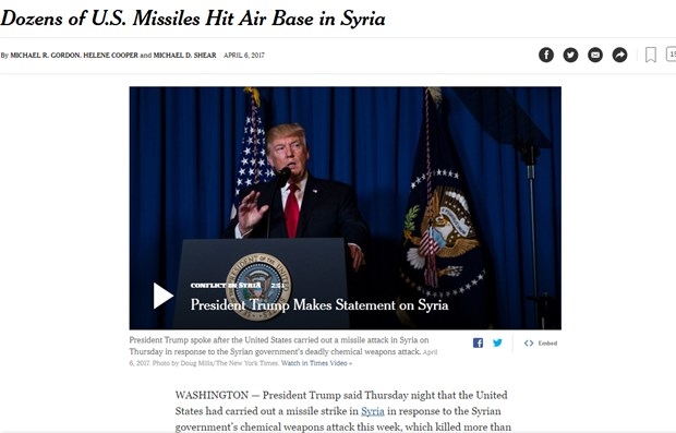 Trump'ın füze saldırısı ABD medyasında! 1