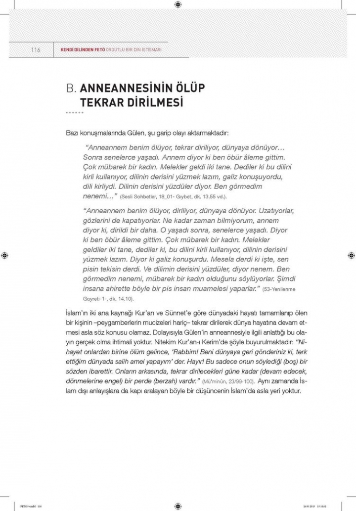 Kendi dilinden 'FETÖ' örgütlü bir din istismarı 112