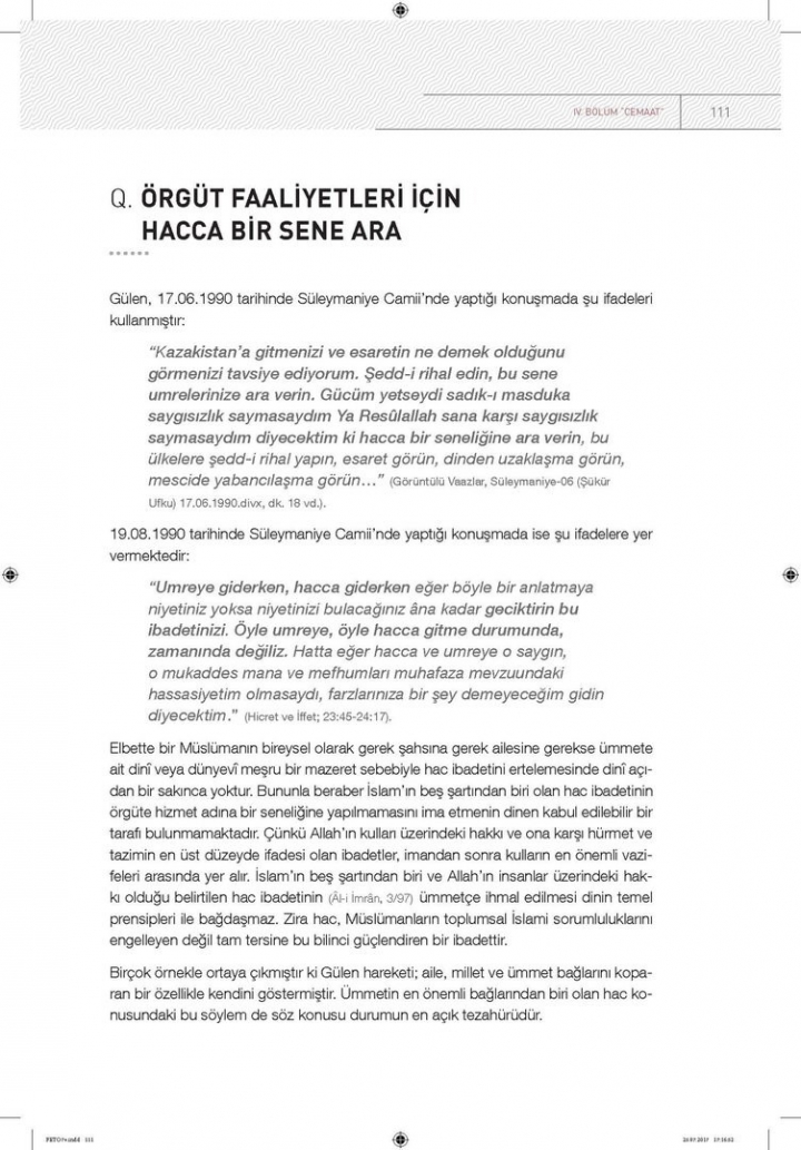Kendi dilinden 'FETÖ' örgütlü bir din istismarı 107