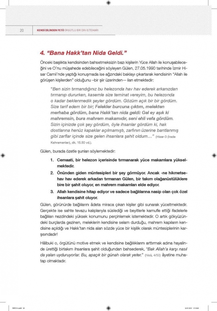 Kendi dilinden 'FETÖ' örgütlü bir din istismarı 18