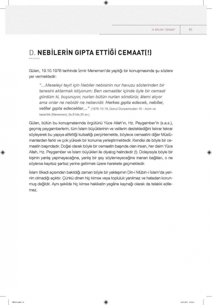 Kendi dilinden 'FETÖ' örgütlü bir din istismarı 90