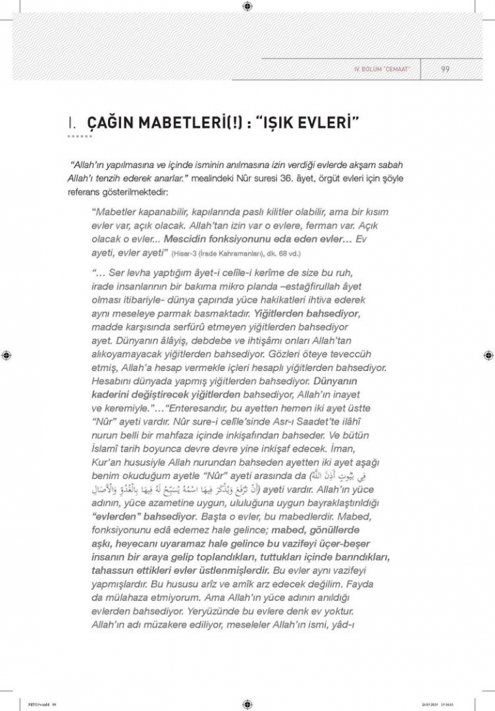 Kendi dilinden 'FETÖ' örgütlü bir din istismarı 97