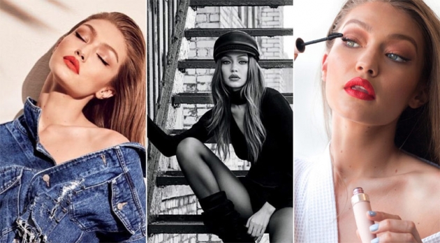Gigi Hadid dünyaca ünlü kozmetik markasıyla güzelliğini ortaya koydu! 5