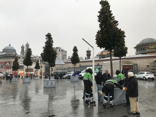 Taksim ve İstiklal Caddesi yeşillendiriliyor... 1