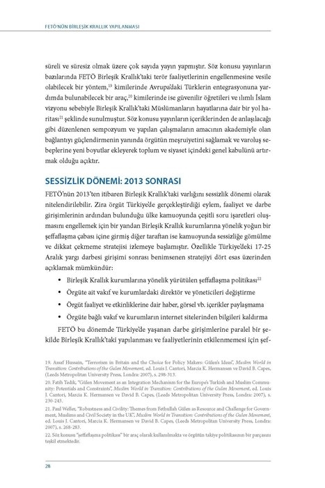 SETA'nın raporu FETÖ'nün İngiltere yapılanmasını deşifre etti... 14