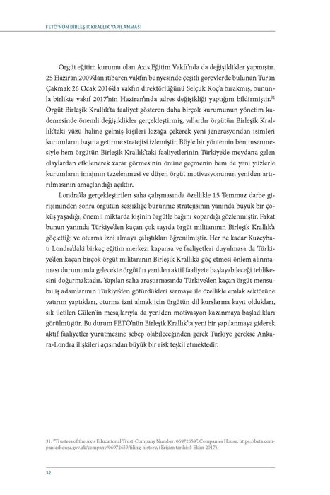 SETA'nın raporu FETÖ'nün İngiltere yapılanmasını deşifre etti... 18