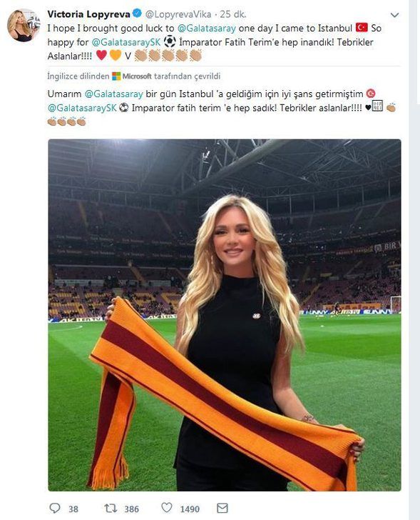 Victoria Lopyreva'dan Fatih Terim'li kutlama! 4