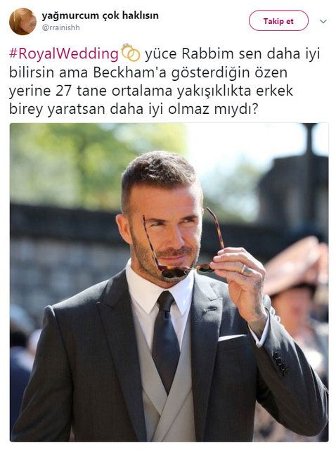 Kraliyet düğününe David Beckham'in yakışıklılığı damga vurdu! 11