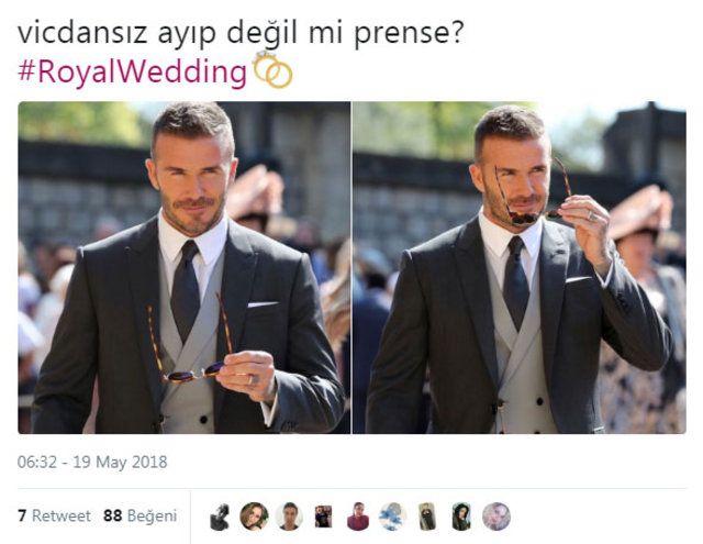 Kraliyet düğününe David Beckham'in yakışıklılığı damga vurdu! 9