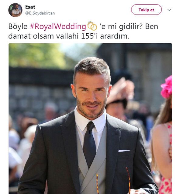 Kraliyet düğününe David Beckham'in yakışıklılığı damga vurdu! 10