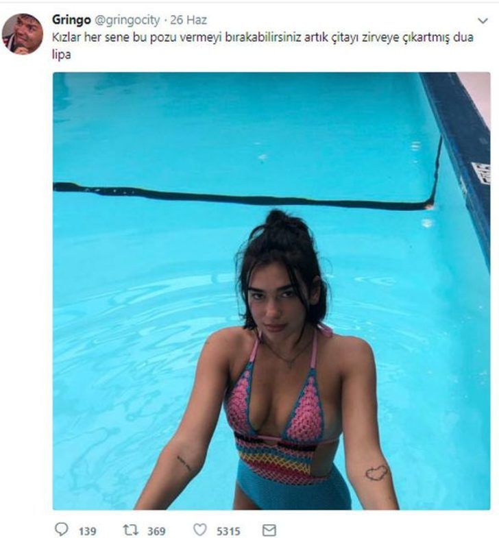 Dua Lipa bu pozuyla Türklerin diline düştü! 7