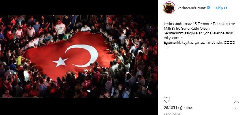 İşte ünlü isimlerin 15 Temmuz paylaşımları! 5