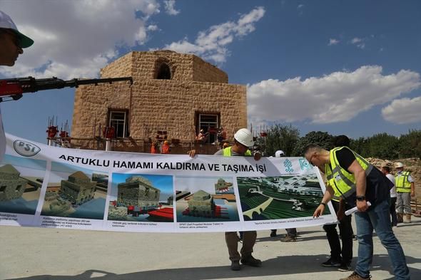 1500 ton ağırlığındaki tarihi hamam taşınıyor! 6
