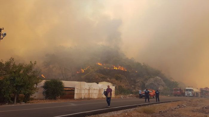 Antalya'daki yangının dehşete düşüren görüntüleri! 2