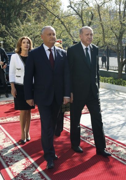 Erdoğan Dodon tarafından resmi törenle karşılandı! 3