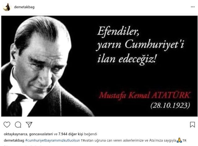 Ünlü isimlerden Cumhuriyet Bayramı paylaşımları! 11