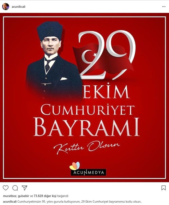 Ünlü isimlerden Cumhuriyet Bayramı paylaşımları! 9