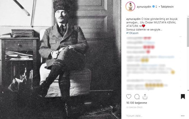 Ünlü isimler Ulu Önder'i paylaşımlarıyla andı! 12
