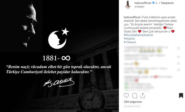 Ünlü isimler Ulu Önder'i paylaşımlarıyla andı! 7