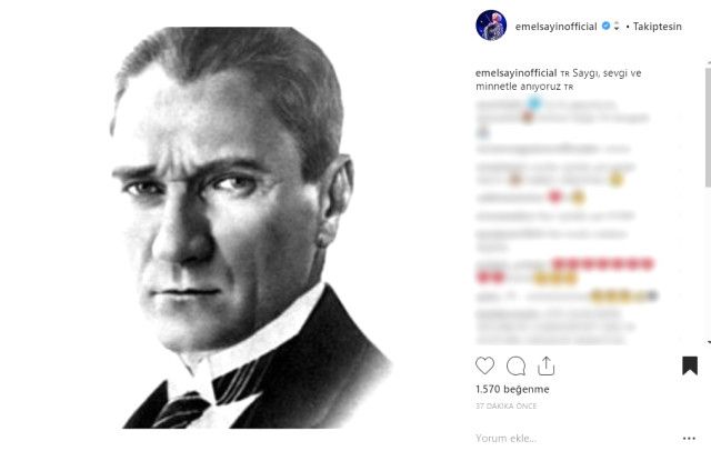 Ünlü isimler Ulu Önder'i paylaşımlarıyla andı! 15