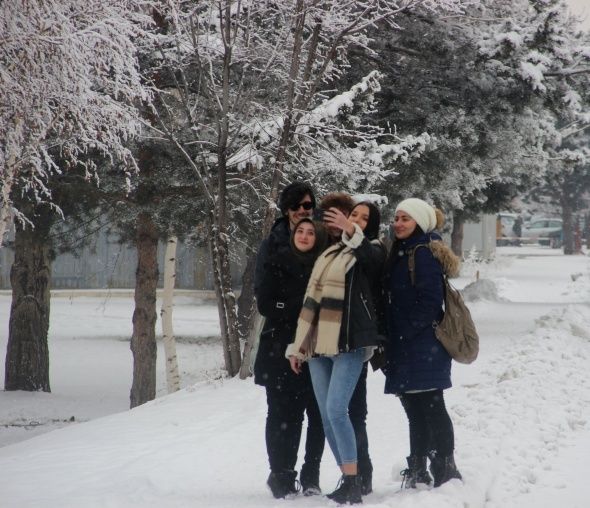 Erzurum'da kartpostallık kar manzaraları! 14