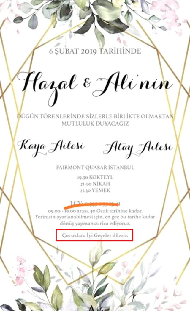 Ünlü çiftin davetiyesinde göze çarpan detay! 3