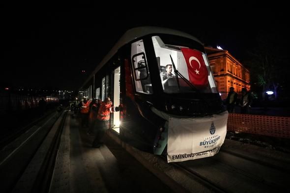 Eminönü-Alibeyköy tramvay hattında test sürüşü! 13