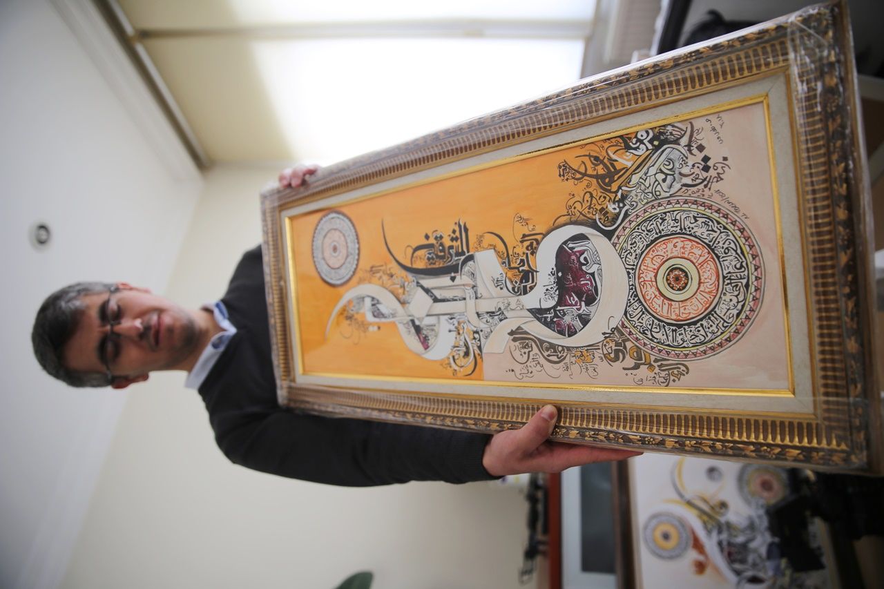 Ressam polis, özgün çalışmalara imza atıyor... 8