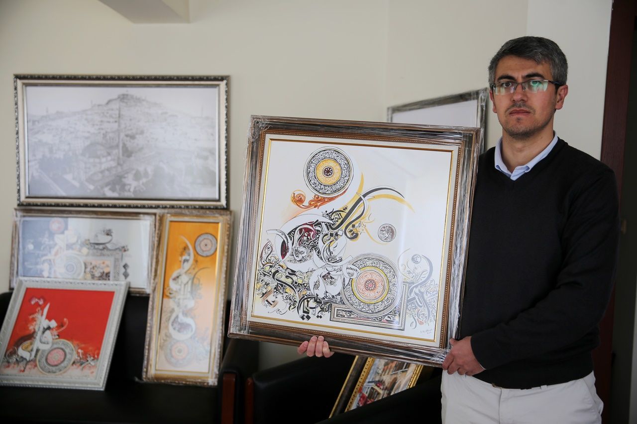 Ressam polis, özgün çalışmalara imza atıyor... 9