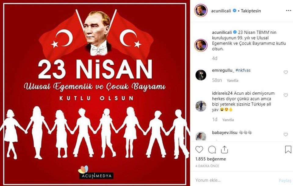 Ünlü isimlerden 23 Nisan Ulusal Egemenlik ve Çocuk Bayramı paylaşımları! 15