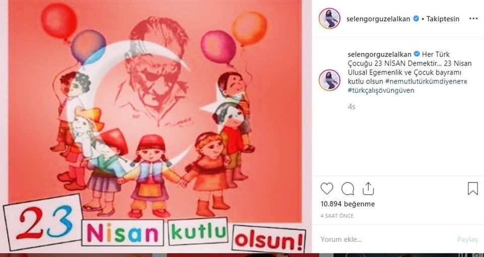 Ünlü isimlerden 23 Nisan Ulusal Egemenlik ve Çocuk Bayramı paylaşımları! 20