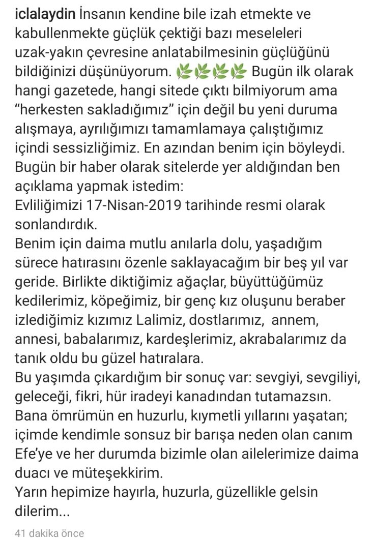 İclal Aydın ayrılığı duygu yüklü cümlelerle duyurdu! 5