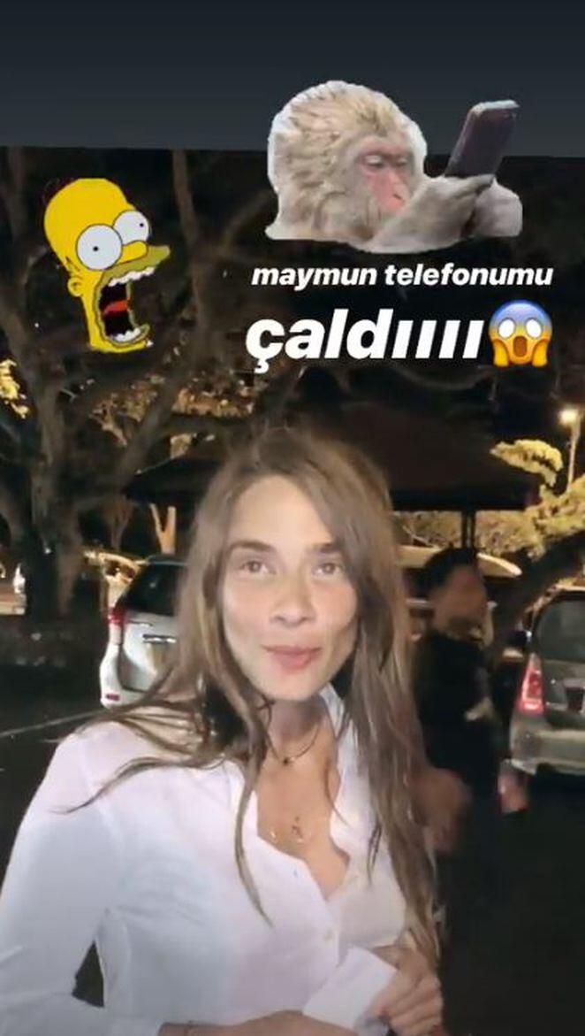 Müge Boz balayında telefonunu maymuna çaldırdı! 4