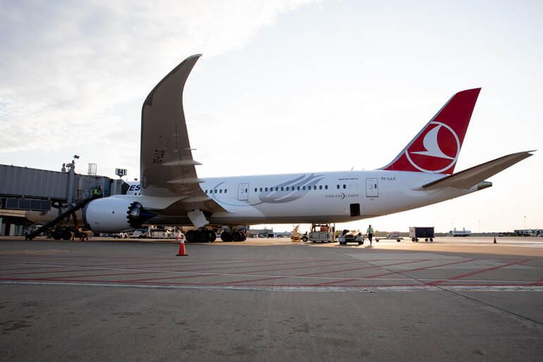THY'nin rüya uçağı Washington'da törenle karşılandı! 2