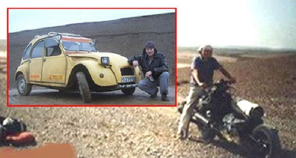 Çölün ortasında bozulan aracından motosiklet yaptı 3