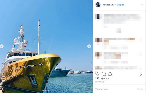 Şimdi altın kaplama yat sahibi bir iş kadını! 6