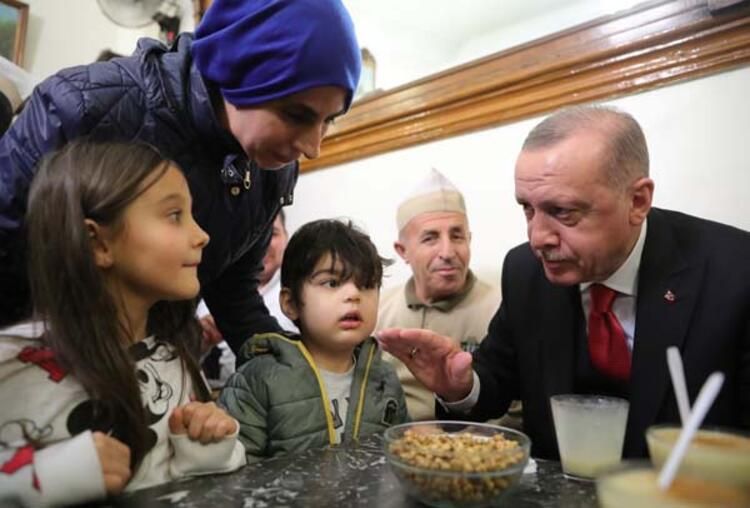 Erdoğan Fatih'te bozacıya gitti! Vatandaşlarla sohbet etti... 4
