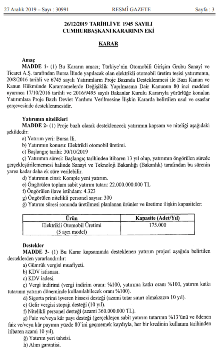 Yerli otomobilin üretileceği yer, kaç adet ve model olacağı belli oldu! 13