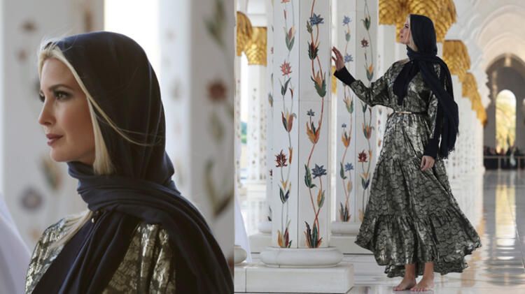 Ivanka Trump'ın cami ziyareti! Örtülü ve çorapsız 1