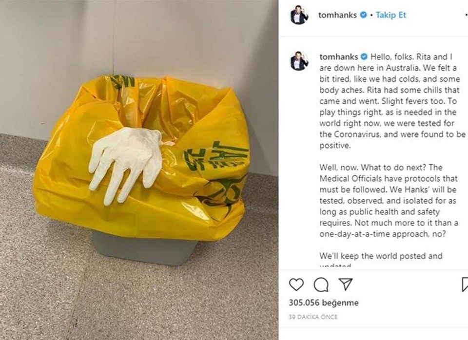 Tom Hanks ile eşi koronaya yakalandı 4