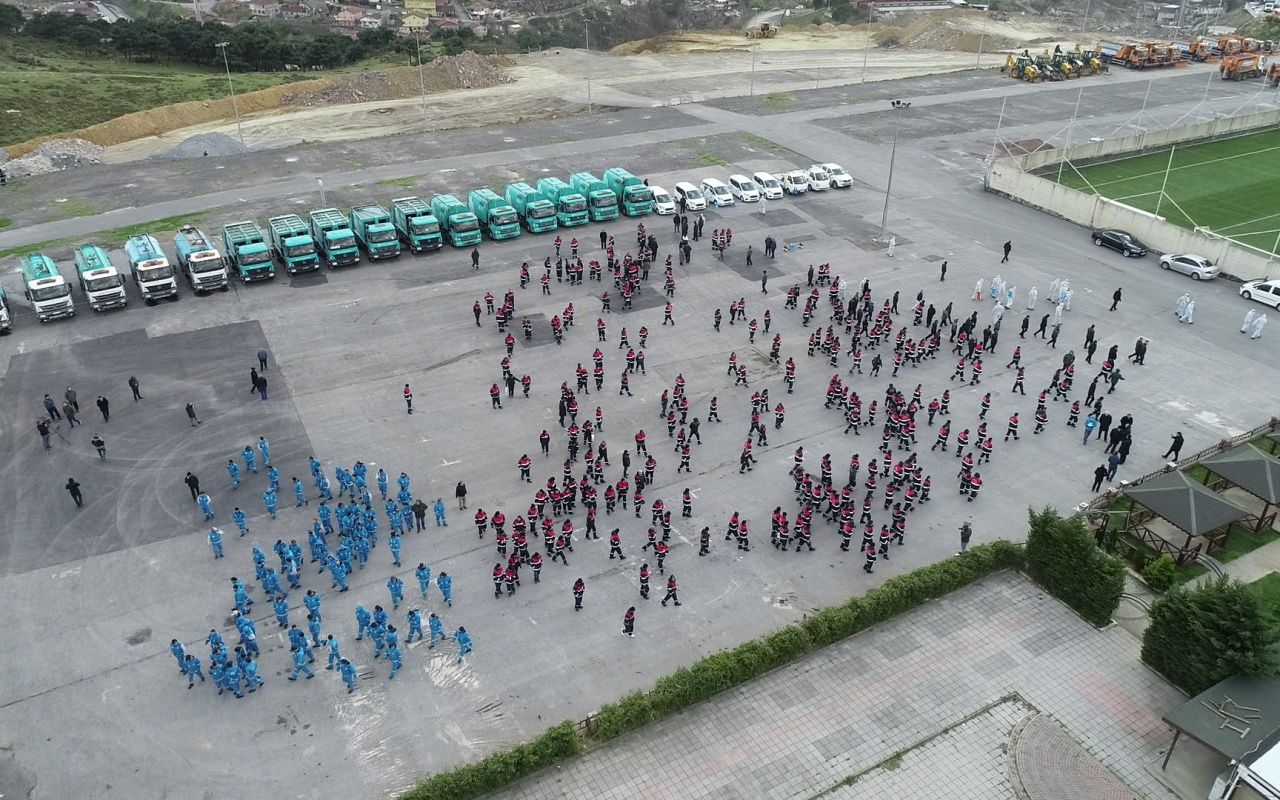 Ümraniye'de temizlik ordusu havadan görüntülendi 3