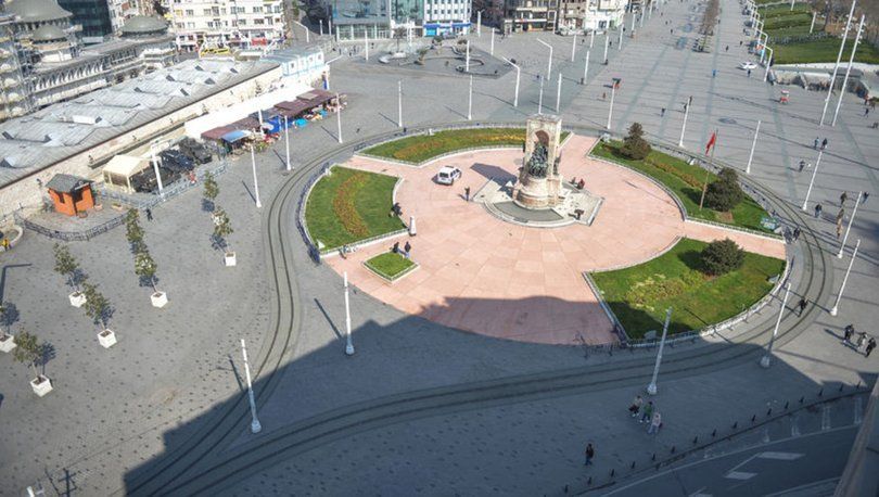 Taksim sessizliğe büründü! 1