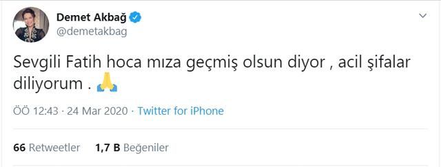 Ünlülerden Fatih Terim'e duygusal mesajlar 8