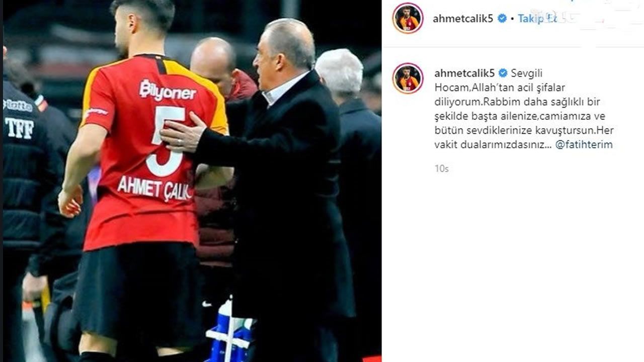 G.Saraylı futbolculardan Terim'e geçmiş olsun mesajı 2